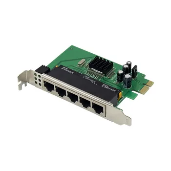 PCIe Fast Ethernet 10/100Mbps Slēdzis Valdes karte IC Plus IP175 chipset 5 Port RJ45 Tīkla Slēdzi, lan karte