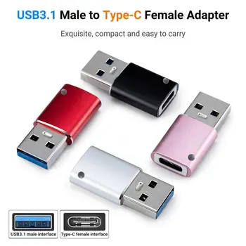 Tālrunis Converter Daudzfunkcionāls ātrgaitas Plug Play Tipa C Sievietes USB3.1 Vīriešu Mini Pārveidotājs Viedtālrunis