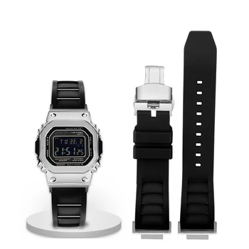 DW-5600 Gumijas Watchband G-SHOCK Casio GW-B5600 GW-M5610 GM-5600 DW5600/5610 Sērija Sporta Fluororubber Skatīties Joslas Siksna