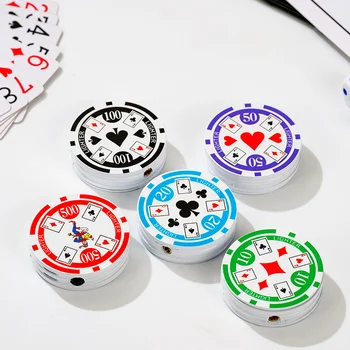 Personalizētu Radošo Čipu Sānu Slīdēšanas Vieglāks Sakausējumu Gāzes Šķiltavas, Joker Poker 10 20 50 100 Žetoni Ar Atklātu Liesmu Izlases Modelis