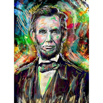 Ābrams Linkolns, Asv Prezidents Portrets Gleznu Audekla Sienas Māksla, Ko Ho Man Lili, Lai Dzīvo Jamo Istabu Lielo Dāvanu, Mājas Dekoru