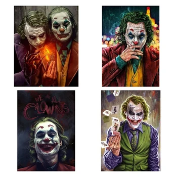 Joker Dimanta Krāsošana Modes Filmu Klauns Mozaīkas Mākslas Foto Pilnu Apaļā Dimanta Krustdūrienu Izšuvumi Decal