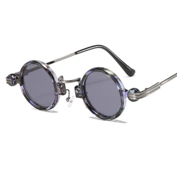 jaunu Vintage steampunk mazas, apaļas metāla modes saulesbrilles sievietēm, vīriešiem 2023 augstas kvalitātes estētiskās toņos steampunk oculos de sol
