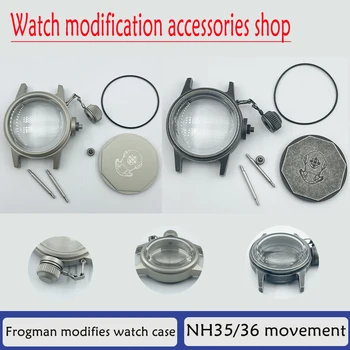 Frogman Niršanas puses watchcase Seiko modificētu watchcase Seiko NH35/36/4R/6R ar kustību 28.5 mm burtiskā
