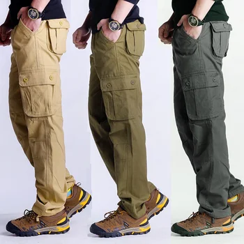 2022 Militārās Taktikas bikses vīriešu Multi-kabatas Baggy (dungriņi), vīriešu kokvilnas apģērbs-izturīgs kravas bikses vīriešiem,izmērs 29-44