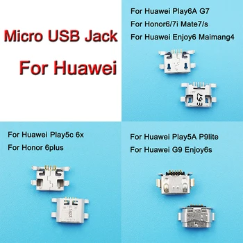 20pcs Mikro USB Lādētāju, Ostas Dokā, USB Plug Jack Savienotājs Huawei Play5A/5.C/6X/6A Honor6/7i Mate7/s Enjoy6/6S G7/9 P9lite