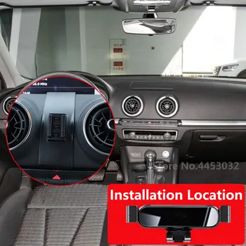 Auto Mobilā Telefona Turētājs Audi A3 8V 2014-2020yr LHD Gaisa Ventilācijas GPS Smaguma Stāvēt Īpašs Mount Navigācijas Turētājs Piederumi