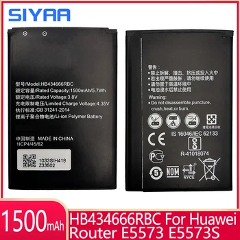 SIYAA Oriģinālā HB434666RBC Mobilā Tālruņa Akumulators 1500mAh Par Huawei Maršrutētāju E5573 E5573S E5573s-32 E5573s-320 E5573s-606 E5573s-806