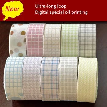 Ultra-garā cikla washi lentes digitālā drukāšana ar release grāmata dot/ režģis papīra lentes DIY apdare