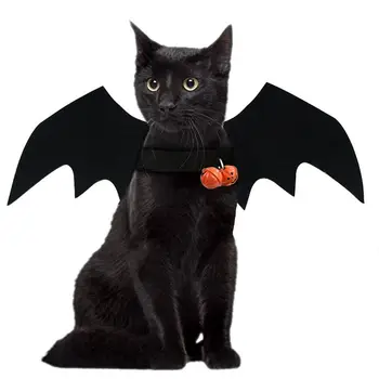 Modes Kaķu Apģērbu Kaķis Bat Wings Cosplay Prop Smieklīgi Suņu Masku Kostīmu Apģērbs Spārniem Halloween Drēbes Cat Aksesuāri Cepures