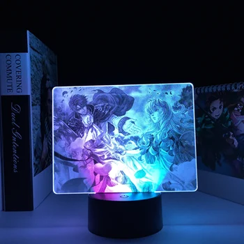 Anime Attēls 3d LED Nakts Gaisma Divu Toņu Lampas Bērnu Guļamistaba Dekors Dzimšanas dienas Dāvanu Gaismas Divu Toņu Krāsains Manga LED Galda Lampa