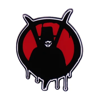 V for Vendetta Pin Grāmatu, Filmu, Zīmotnes, Emblēmas, Politisko Anarchist Anonīms Rotaslietas