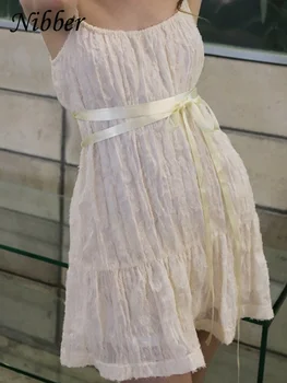 Nibber Salds Zeķu Mini Kleita Sievietēm Vasarā Linga 2023 Elegants Gadījuma Sexy-Line Femal Komfortu Streetwear Vestidos