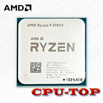 JAUNAIS AMD Ryzen 9 5900X R9 5900X 3.7 GHz 12-Core 24-Diegi CPU Procesors PCIE4.0 105W 7NM L3=64M 100-000000061 PGA AM4 NAV VENTILATORU