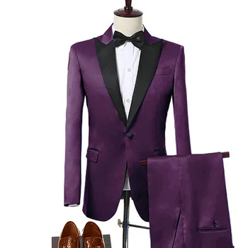 TPSSADE 2023 Mode Vīriešu Tērps Kāzu Elegants Līgavainis Uzvalku Ekskluzīvs Krāsas Satīna Vīriešu Uzvalki Modes Balli Jaka ar Biksēm