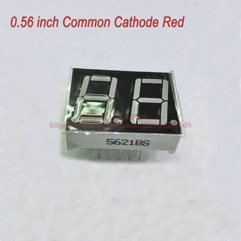 (10pcs/lot) 10 Tapas 5621AR ir 0,56 Collas 2 Cipari Biti, 7 Segmentu Sarkans LED Displejs Kopēju Katodu Ciparu Displejs