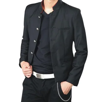 Bezmaksas Piegāde Jaunu koledžas universitātē, Japāņu skolas vienādu vīriešu vīriešu slim žakete ķīnas tunika uzvalks jaka top cilvēks gadījuma