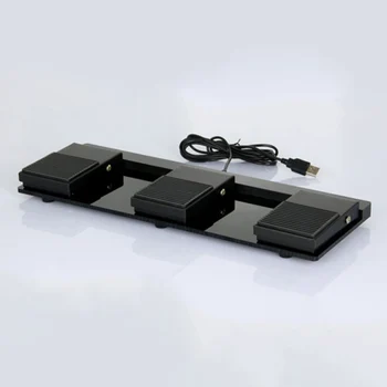 USB Metāla Kājām Tastatūras Spēļu Medicīnas Iekārtas Rediģēt, Mehāniskās Iekārtas Kontrole, 2 Atslēgu 3 Galvenie Mini Kāju Pedālis Slēdzi Peles