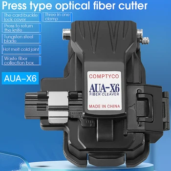 AUA-X6 FTTH Augstas precizitātes aukstā kopīgus/karstā kausējuma optiskās Šķiedras Cirvis mašīna, Trīs-in-one skava slots