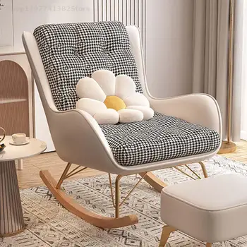 Minimālisma Guļamistaba Krēslu Luksusa Dizaina Šūpojot Biroja Chaiirs Ādas Ziemeļvalstu Lounge Muebles Para El Hogar Mājas Mēbeles