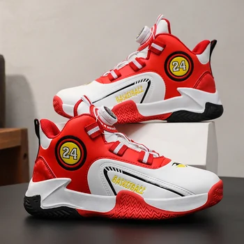 Zēnu firmas basketbola apavi, Bērnu sporta kurpes Augstas kvalitātes bieza soled anti-skid meiteņu basketbola shoes31-40
