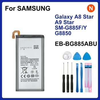 SAMSUNG Oriģinālā EB-BG885ABU 3700mAh Rezerves Akumulatoru Samsung Galaxy A8 Zvaigžņu A9 Zvaigžņu SM-G885F/Y G8850 Baterijas+Instrumentu Komplekti