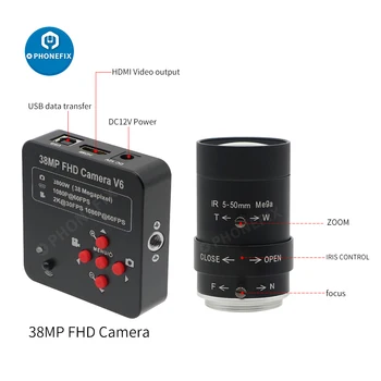 38MP 60FPS HDMI Rūpniecības Kameras Straumēšanas Kamera ar 1/3