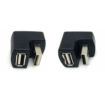 1gb Augstas kvalitātes 180 ° USB adapteri USB 2.0 vīrietis AB sieviešu dzimumu 90 grādiem Kabelis U pagarināšanu konvertētājs