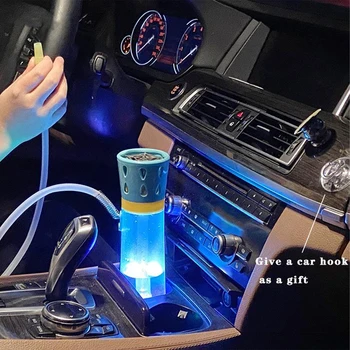 Portatīvie Auto Ūdenspīpe ar LED Gaismas Plastmasas Chicha Auto Ūdenspīpe Akrobāts Portatīvo Kausa Ceļojumu Ūdenspīpe ar Lietu Soma