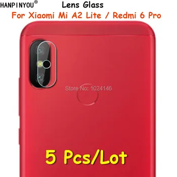 5 Gab./Lote Xiaomi Mi A2 Lite / Redmi 6 Pro Ultra Plānas Skaidrs Atpakaļ Kameras Objektīva Aizsargs, Mīksts Rūdīts Stikls Aizsardzības Plēves
