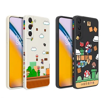 Karikatūra M-Marios Tālrunis Case For Samsung Galaxy S22 S23 S20 S21 Ultra Plus FE S10 S9 Piezīme 20 10 Plus Silikona Vāciņu