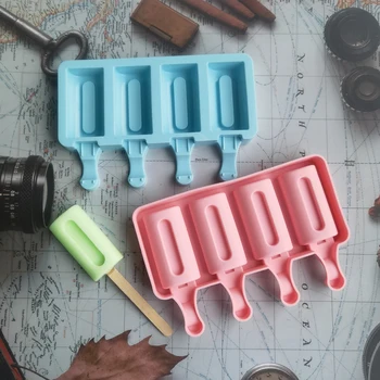 3D DIY Roku darbs Silikona saldējums Pelējuma Eco-Friendly Popsicle Pelējuma Uzpūtenis Deserts Saldētavas Sulu, Ledus Kubiņu Paplātes Barelu Maker Pelējuma