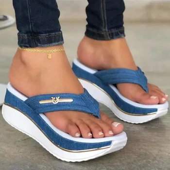 Šķipsnu Toe Flip Flops Liela Izmēra Sieviešu Sandales Sieviešu Vasaras Tīrtoņa Krāsu Āra Gadījuma Beach Brīvdienu Čības Zapatos Mujer De