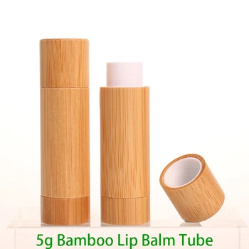5g Tukšs Bambusa Lūpu Balzams, Cauruļu Dabas Bambusa Veikta Lūpu Caurule Konteiners 13.1 mm Kauss Izmērs Lūpu Kopšanas Iepakojuma 1gab vai Vairumtirdzniecības