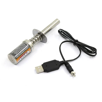 RC Nitro 1.2 V 1800Mah Uzlādējams Glow Plug Aizdedzi DC USB Lādētāju, Nitro Dzinēja Jauda ir 1/10 RC 1/8 Auto